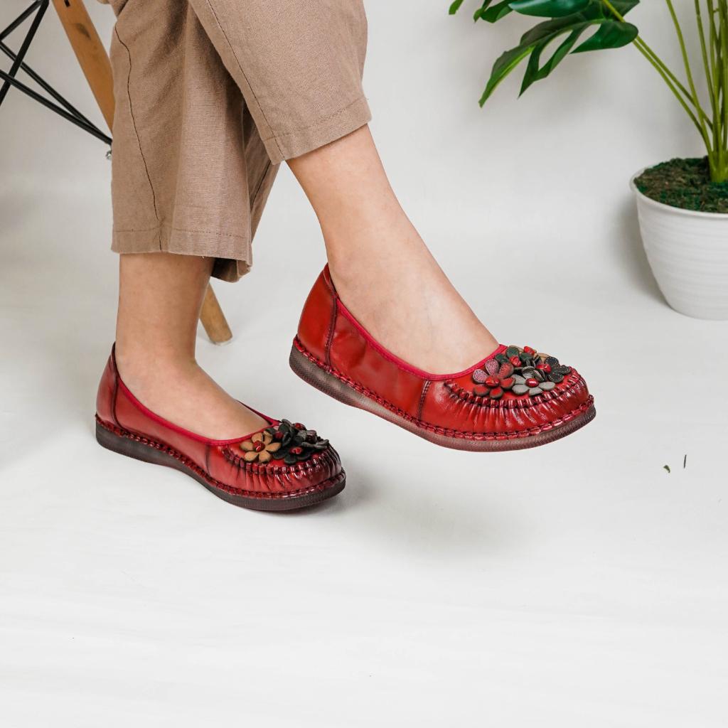 Thumbnail gambar ke-3 produk POLLUX MONDAY WBB 9092- SEPATU FLAT WANITA BAHAN KULIT | FLAT SHOES WANITA