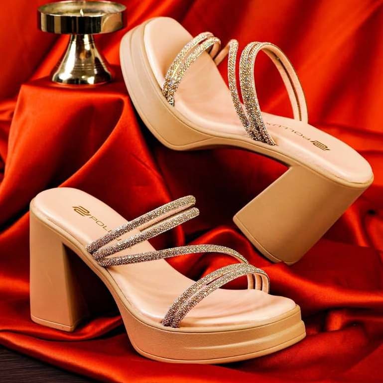 Gambar ke-1 produk Pollux Classic WPOAS 02 - Sandal Heels Wanita Berbahan Kulit | Tinggi 9Cm