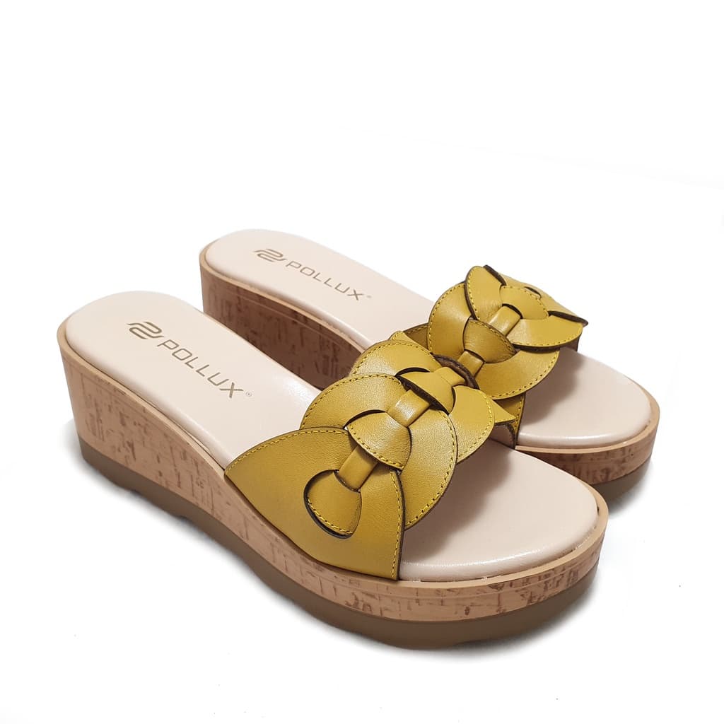 Gambar ke-10 produk Pollux Daily Cherry Wood WPODN 13 - Sandal Wedges Kulit Wanita | Sandal Daily Wanita