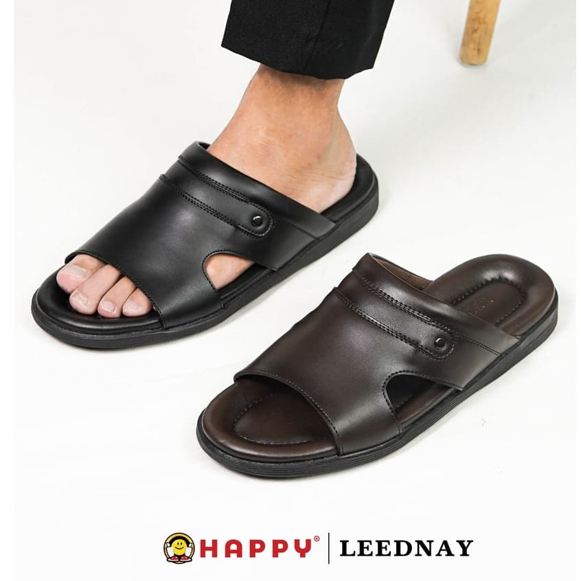 Gambar ke-7 produk Leednay PLDL 005 Sandal Pria Kekinian Bahan Kulit Sintetis