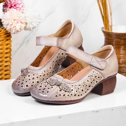 Gambar ke-9 produk Pollux WBB 6079 Sepatu Wanita Heels | Heels Fashion | Sepatu Wanita Kulit | Sepatu Heels Velcro