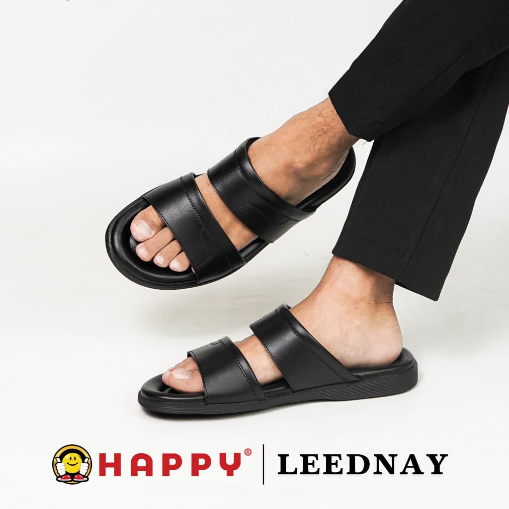 Gambar ke-1 produk Leednay PLDL 009 Sandal Pria Kekinian Bahan Kulit Sintetis