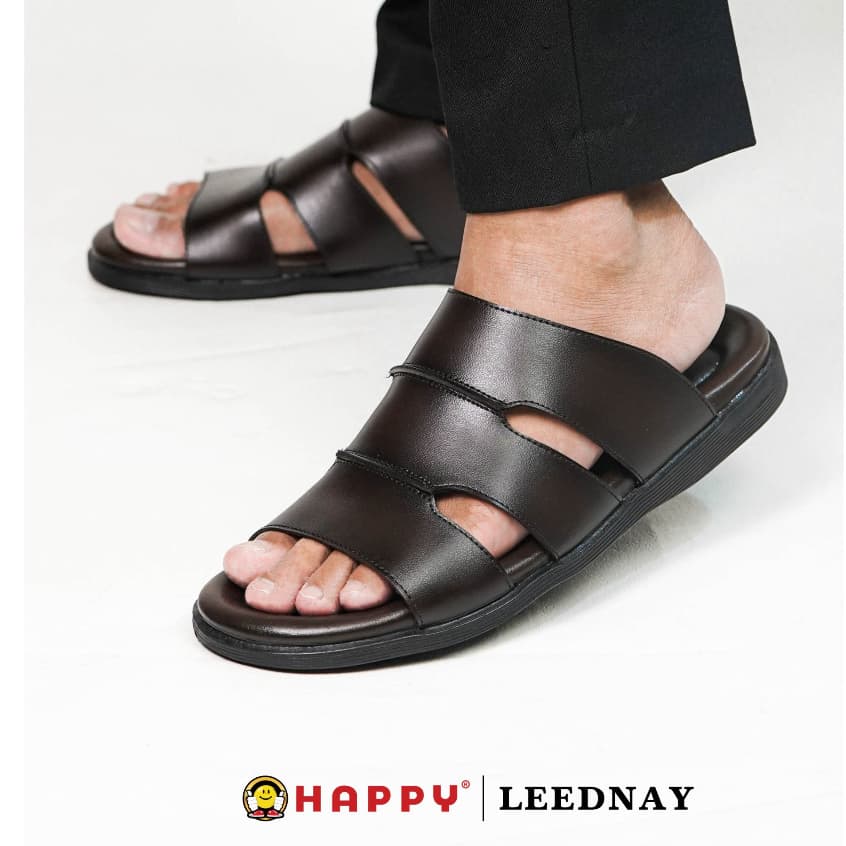 Gambar ke-7 produk Leednay PLDL 002 Sandal Pria Kekinian Bahan Kulit Sintetis