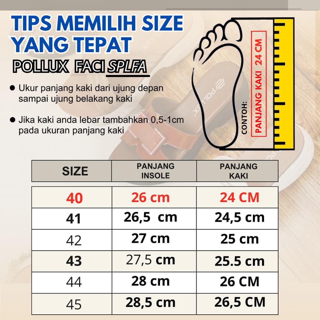 Gambar ke-6 produk Pollux Faci SPLFA 12 Sandal Selop Pria Kekinian Dan Sangat Nyaman Di Pakai