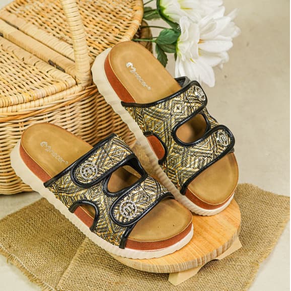 Thumbnail gambar ke-2 produk Mecer Daily WWH 6282- Sandal Flat Wanita Kekinian | Sandal Daily | Sandal Slip On Wanita