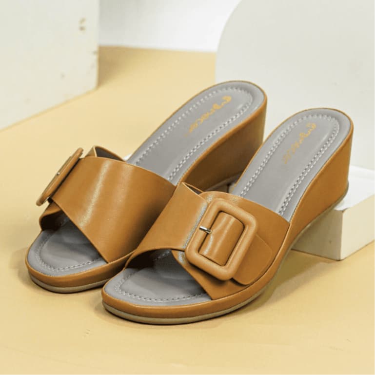 Gambar ke-7 produk Mecer WTX 234 Wedges Wanita | Sandal Daily | Slip On Wanita