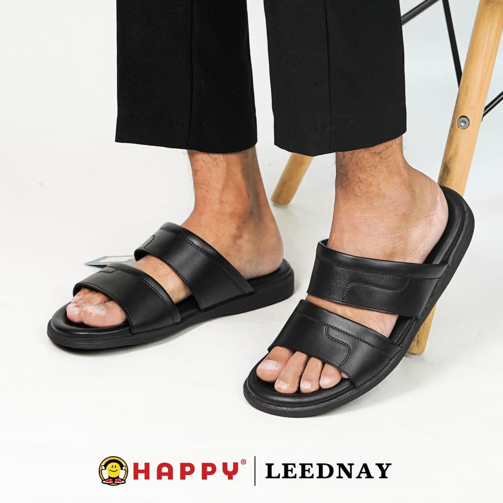 Gambar ke-1 produk Leednay PLDL 009 Sandal Pria Kekinian Bahan Kulit Sintetis