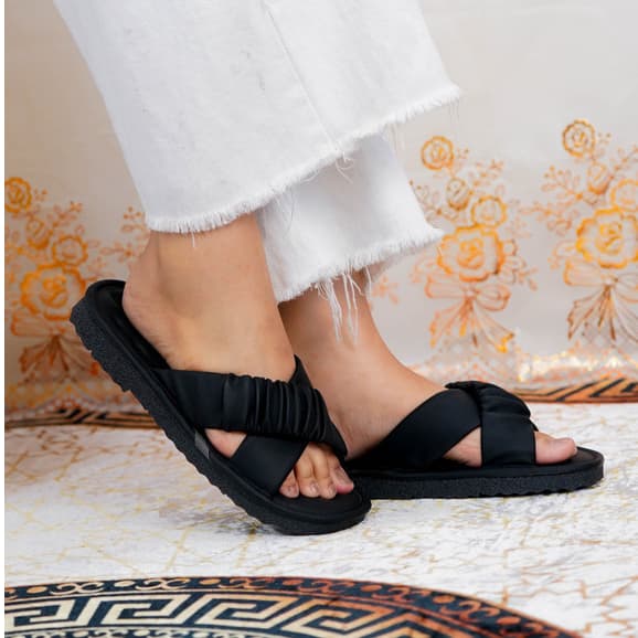 Gambar ke-5 produk Mecer WLY 6209 Sandal Wanita Daily | Sandal Slide Slip On Wanita Kekinian