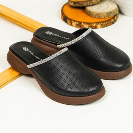 Gambar ke-7 produk Pollux Daily WPOMO 12- Sandal Wanita Bahan Kulit | Wedges Wanita | Sepatu Sandal Wanita