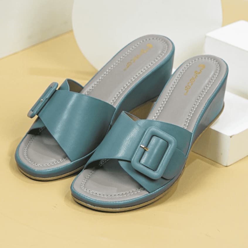 Gambar ke-7 produk Mecer WTX 234 Wedges Wanita | Sandal Daily | Slip On Wanita