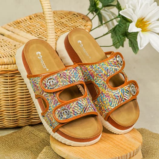 Thumbnail gambar ke-3 produk Mecer Daily WWH 6282- Sandal Flat Wanita Kekinian | Sandal Daily | Sandal Slip On Wanita