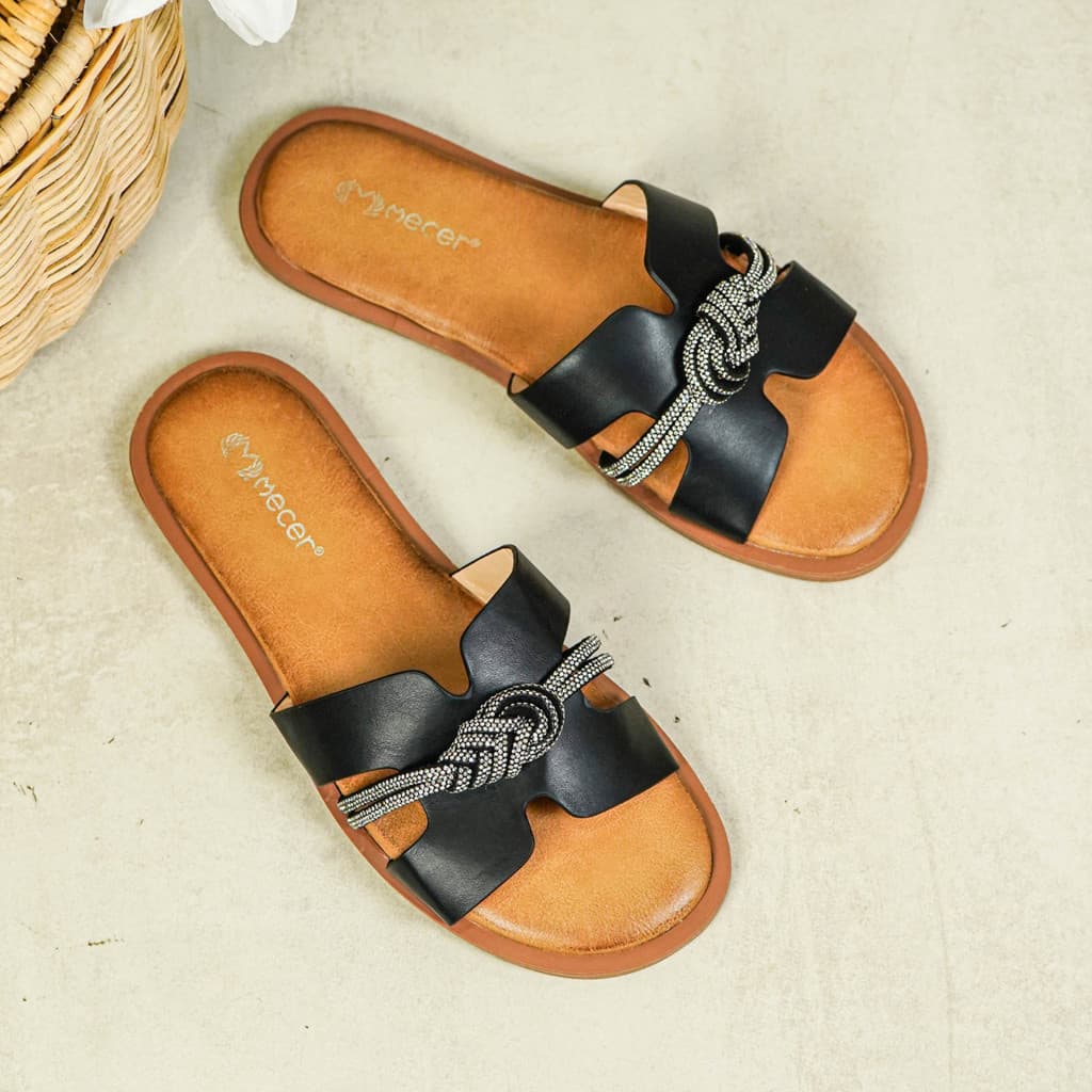 Thumbnail gambar ke-2 produk Mecer Daily WWH 02630 - Sandal Flat Wanita Kekinian | Sandal Daily | Sandal Slip On Wanita