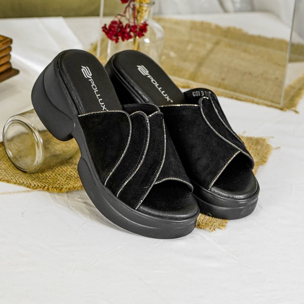 Gambar ke-1 produk Pollux Daily WPOCU 01 - Sandal Wedges Wanita Kulit | Sandal Heels Wanita