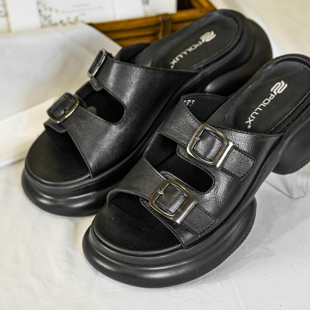 Gambar ke-7 produk Pollux Daily WPOCY 05 - Sandal Wedges Wanita Kulit | Sandal Heels Wanita