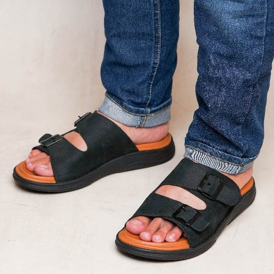 Gambar ke-1 produk SANDAL KULIT PRIA BAHAN KULIT ASLI - POLLUX PPOCR 06