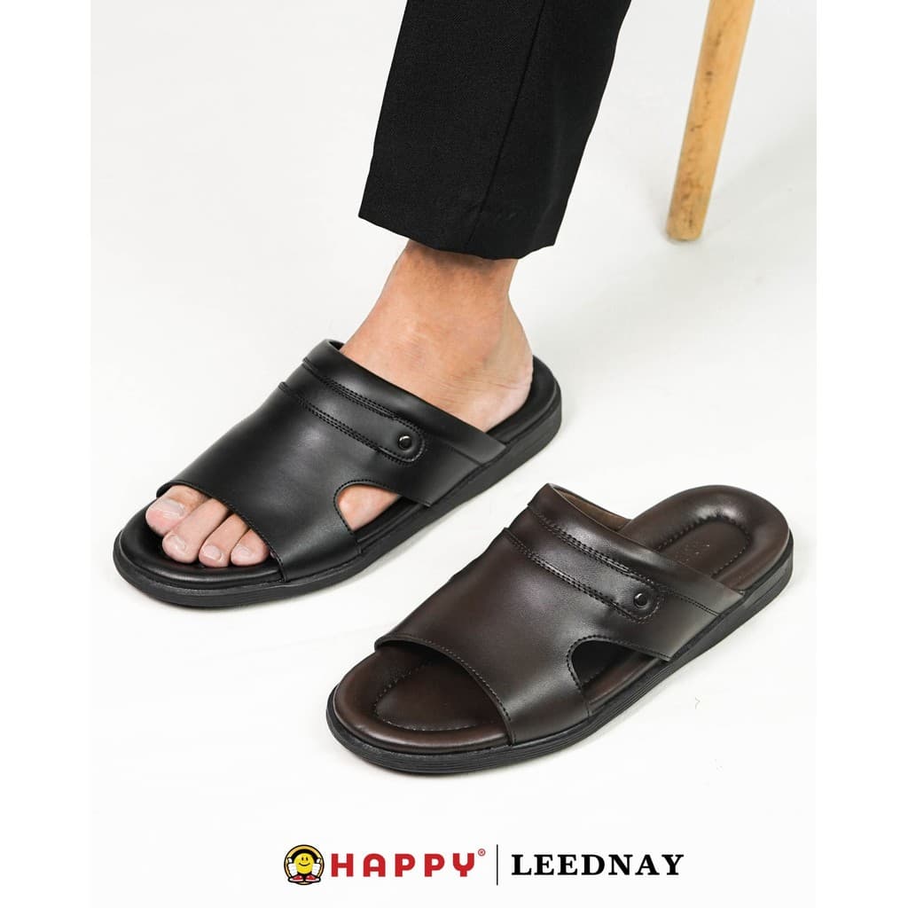 Thumbnail gambar ke-7 produk Leednay PLDL 005 Sandal Pria Kekinian Bahan Kulit Sintetis