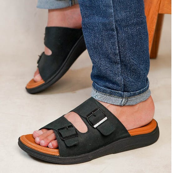 Thumbnail gambar ke-1 produk SANDAL KULIT PRIA BAHAN KULIT ASLI - POLLUX PPOCR 06