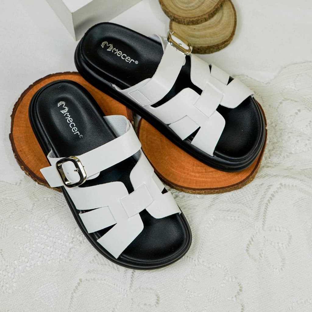 Gambar ke-8 produk Mecer Daily WWH 3585- Sandal Flat Wanita Kekinian | Sandal Daily | Sandal Slip On Wanita