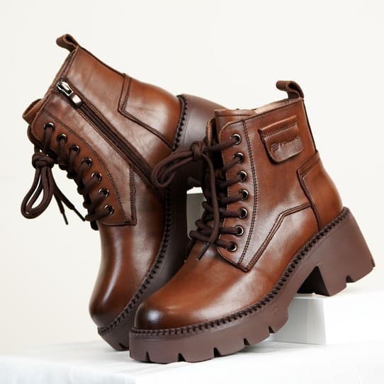 Gambar ke-10 produk Pollux Boots WBB 8099- Sepatu Boot Kulit Wanita | Heels Fashion | Heels Bahan Kulit